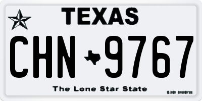 TX license plate CHN9767