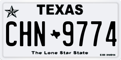 TX license plate CHN9774