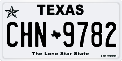 TX license plate CHN9782
