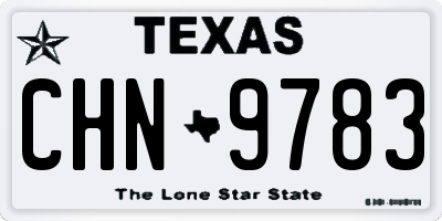 TX license plate CHN9783