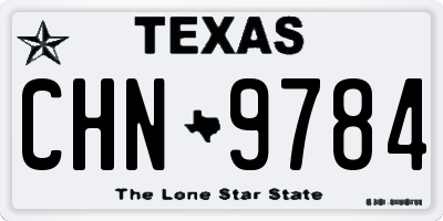 TX license plate CHN9784