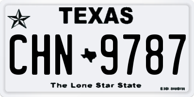 TX license plate CHN9787
