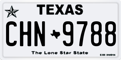 TX license plate CHN9788