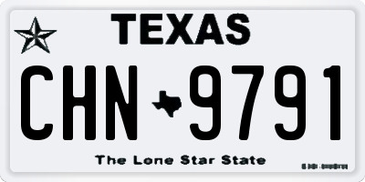 TX license plate CHN9791