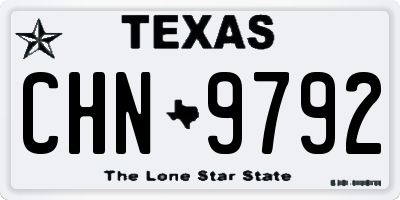 TX license plate CHN9792