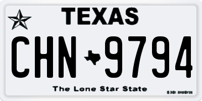 TX license plate CHN9794