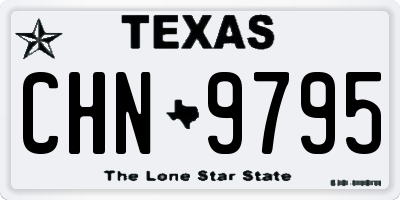 TX license plate CHN9795