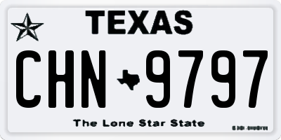 TX license plate CHN9797