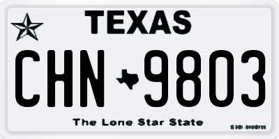 TX license plate CHN9803