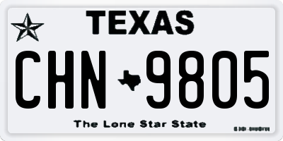 TX license plate CHN9805