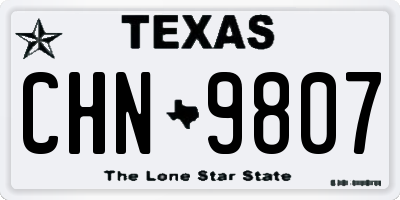 TX license plate CHN9807