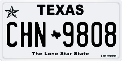 TX license plate CHN9808