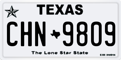 TX license plate CHN9809