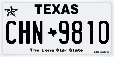 TX license plate CHN9810