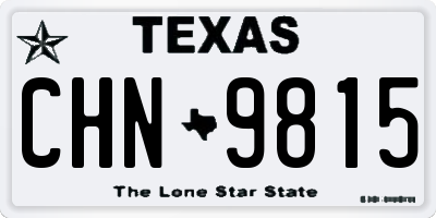 TX license plate CHN9815