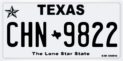 TX license plate CHN9822