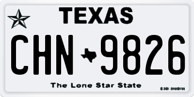 TX license plate CHN9826