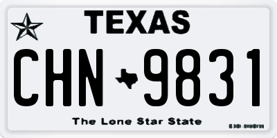 TX license plate CHN9831