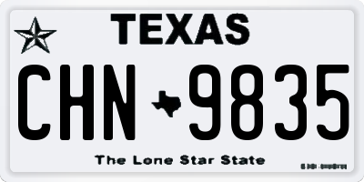 TX license plate CHN9835