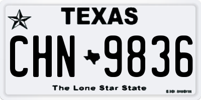 TX license plate CHN9836