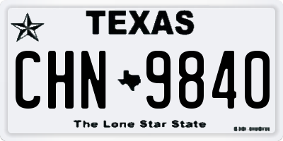 TX license plate CHN9840