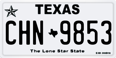 TX license plate CHN9853