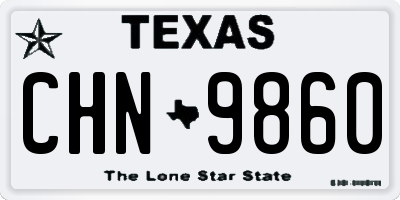 TX license plate CHN9860