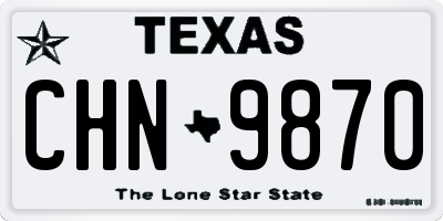 TX license plate CHN9870