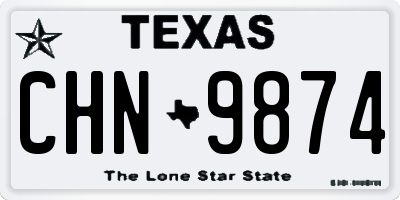 TX license plate CHN9874