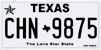 TX license plate CHN9875