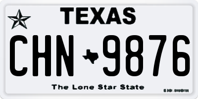 TX license plate CHN9876