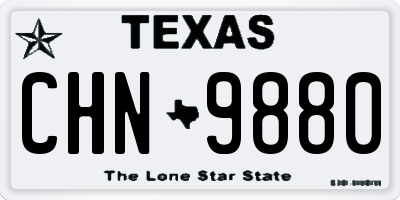 TX license plate CHN9880