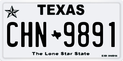 TX license plate CHN9891