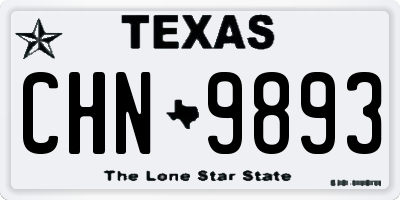 TX license plate CHN9893