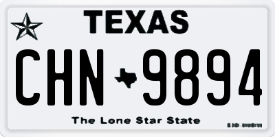 TX license plate CHN9894