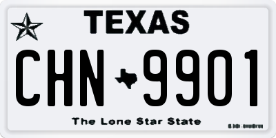 TX license plate CHN9901