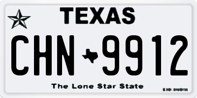 TX license plate CHN9912