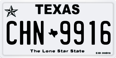 TX license plate CHN9916