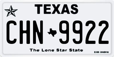 TX license plate CHN9922