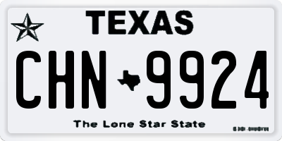 TX license plate CHN9924