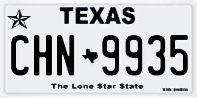 TX license plate CHN9935