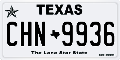 TX license plate CHN9936