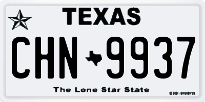 TX license plate CHN9937