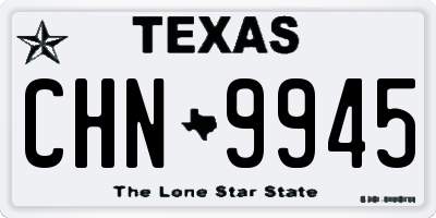 TX license plate CHN9945