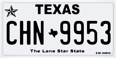 TX license plate CHN9953