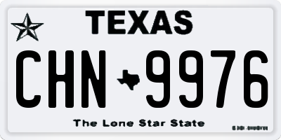 TX license plate CHN9976