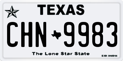 TX license plate CHN9983