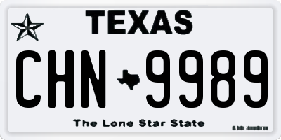 TX license plate CHN9989