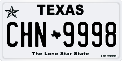 TX license plate CHN9998