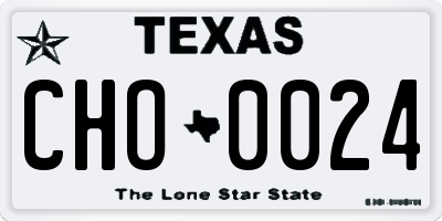 TX license plate CHO0024